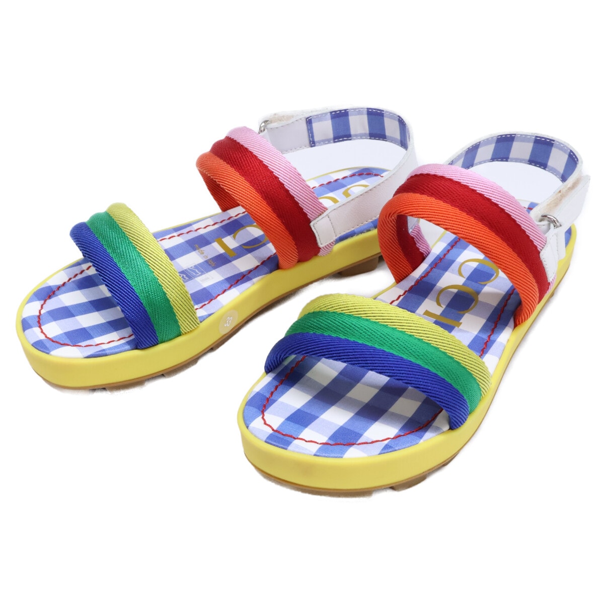 グッチ レインボーストラップ サンダル 33