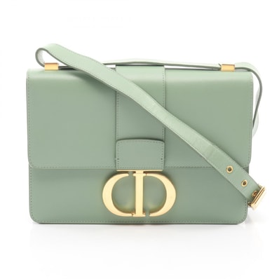 ディオール Dior 30 MONTAIGNE モンテーニュ ショルダーバッグ バッグ レザー レディース グリーン系 【中古】