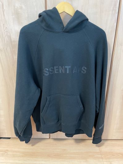 FEAR OF GOD ESSENTIALS 3D Silicon Applique Pullover Hoodie "Black"