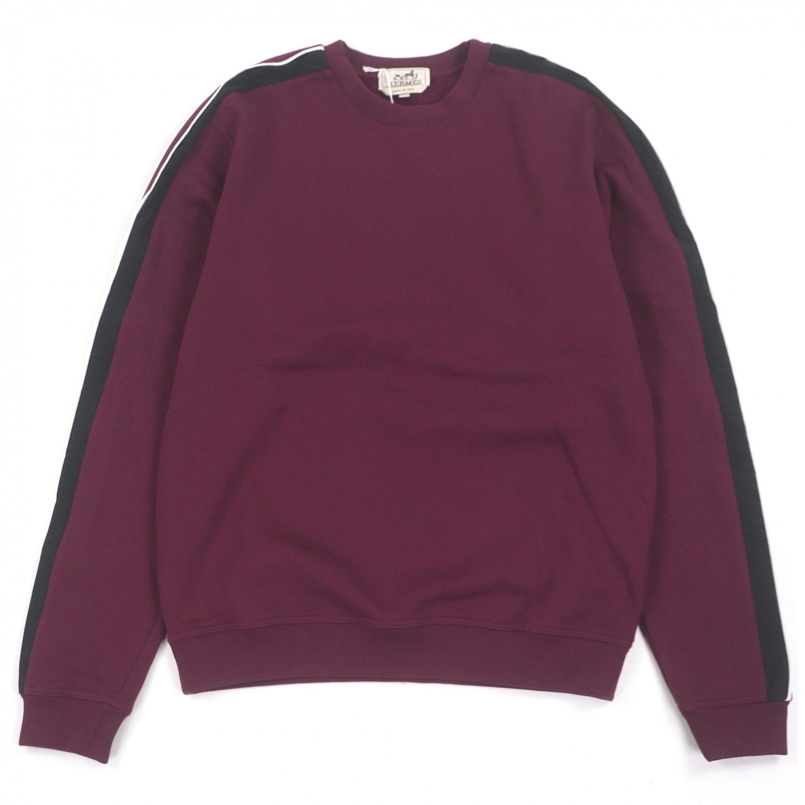 未使用品 エルメス スウェット ランH バーガンディ メンズ S