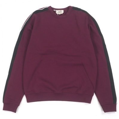 未使用品 エルメス スウェット ランH バーガンディ メンズ S