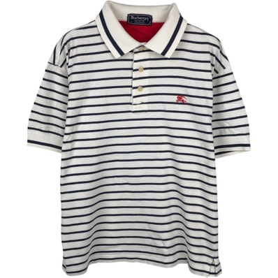 古着 バーバリー Burberry's 半袖 ボーダー ポロシャツ USA製 メンズS相当/eaa648937
