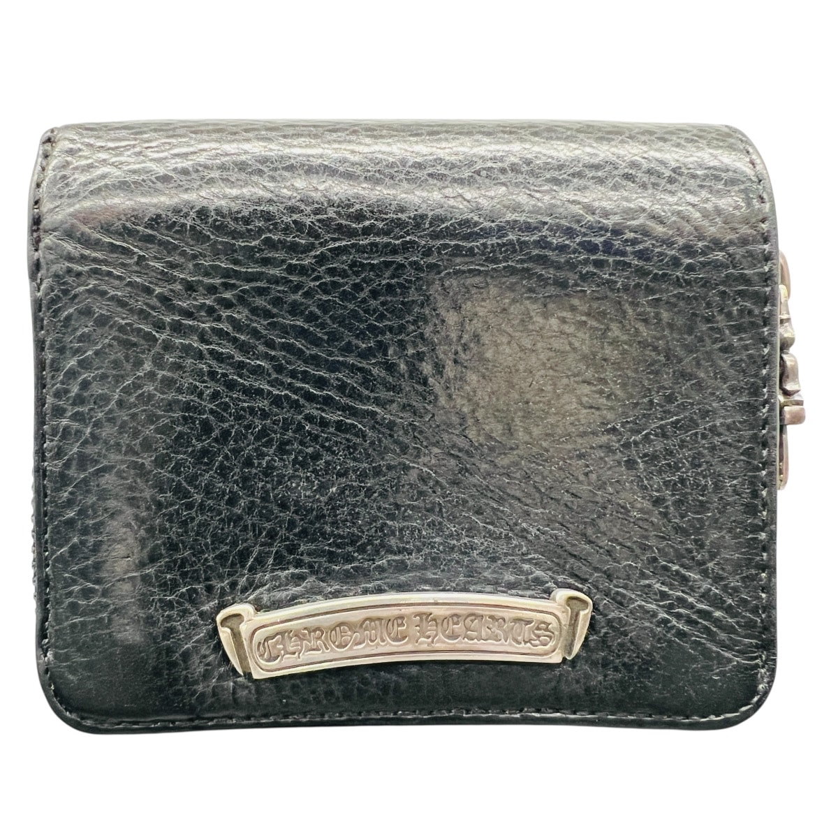 クロムハーツ スクエア ジップ ビル ウォレット / レザー "ブラック"