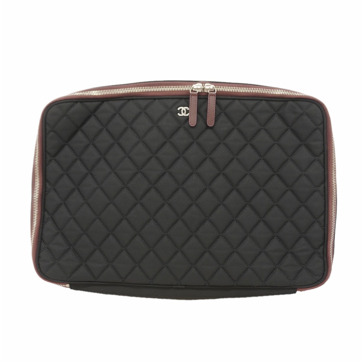 ★SALE【6hc1584-k】シャネル PCバッグ マトラッセ ナイロン ブラック シルバー金具【中古】メンズ レディース ユニセックス