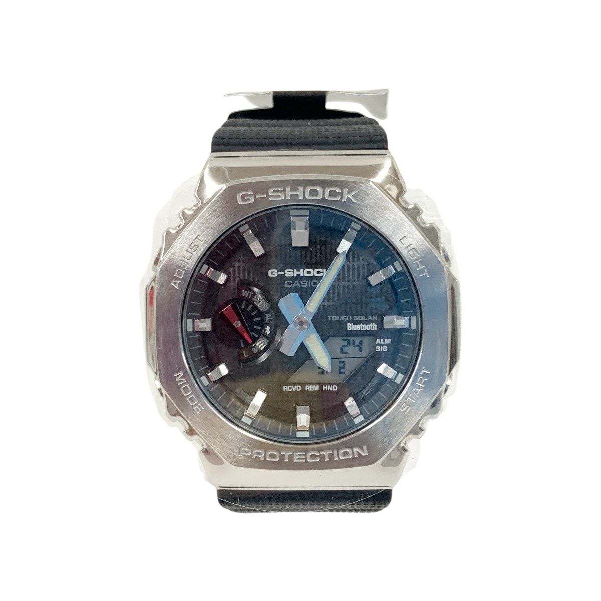 〇〇CASIO カシオ 2100シリーズ タフソーラー Bluetooth スマートフォンリンク ラバー 腕時計 GBM-2100 シルバー x ブラック