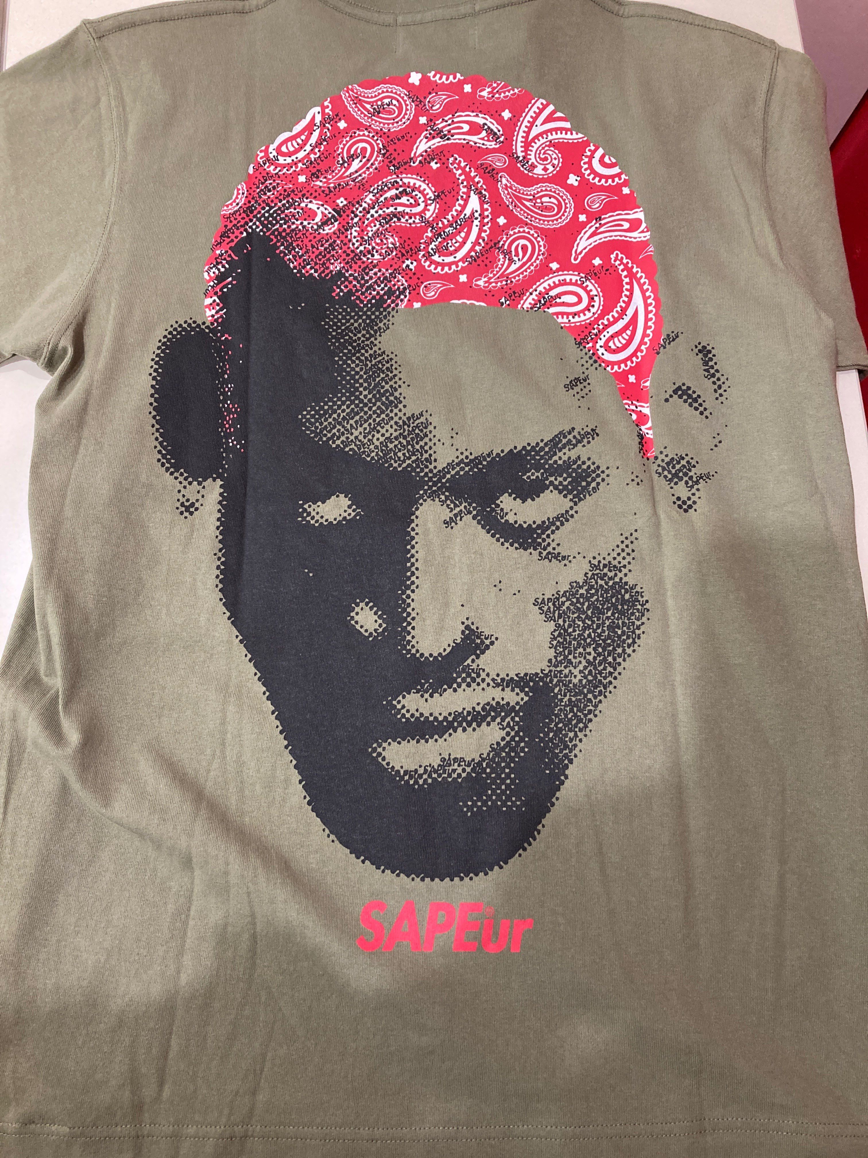 サプールロッドマンペイズリー赤Tシャツ