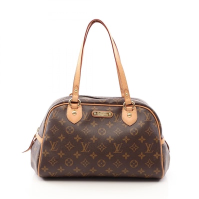 ルイ・ヴィトン LOUIS VUITTON モントルグイユPM ショルダーバッグ バッグ PVCコーティングキャンバス レザー モノグラム レディース ブラウン系 M95565 【中古】