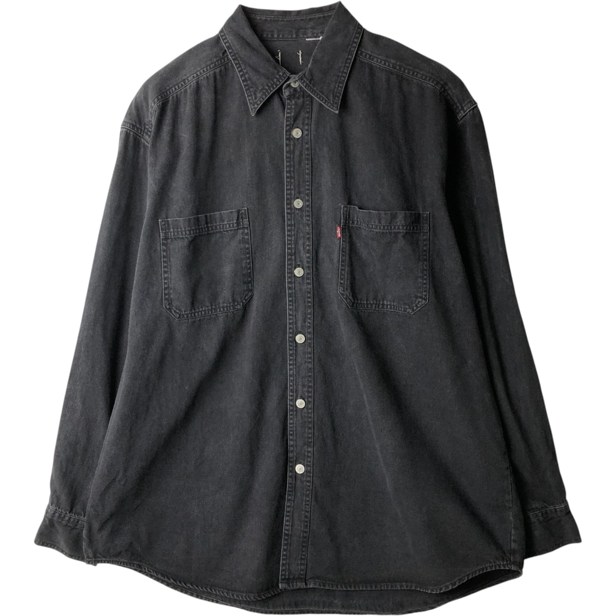 古着 リーバイス Levi's 長袖 ブラックデニムシャツ メンズXXL相当/eaa634883