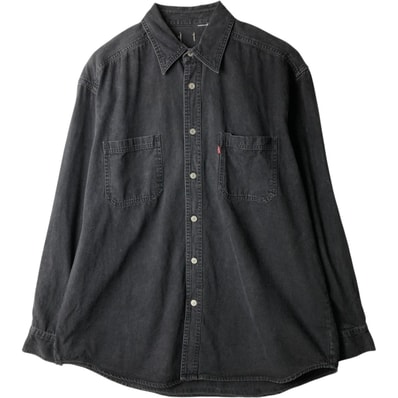 古着 リーバイス Levi's 長袖 ブラックデニムシャツ メンズXXL相当/eaa634883