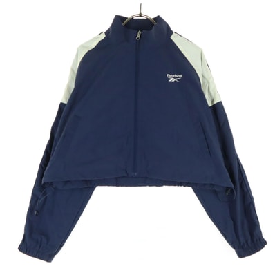 Reebok リーボック 長袖 ショート ナイロンジャケット M ブルー