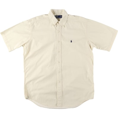 古着 ラルフローレン Ralph Lauren POLO by Ralph Lauren 半袖 ボタンダウンシャツ カナダ製 メンズM相当/eaa534571