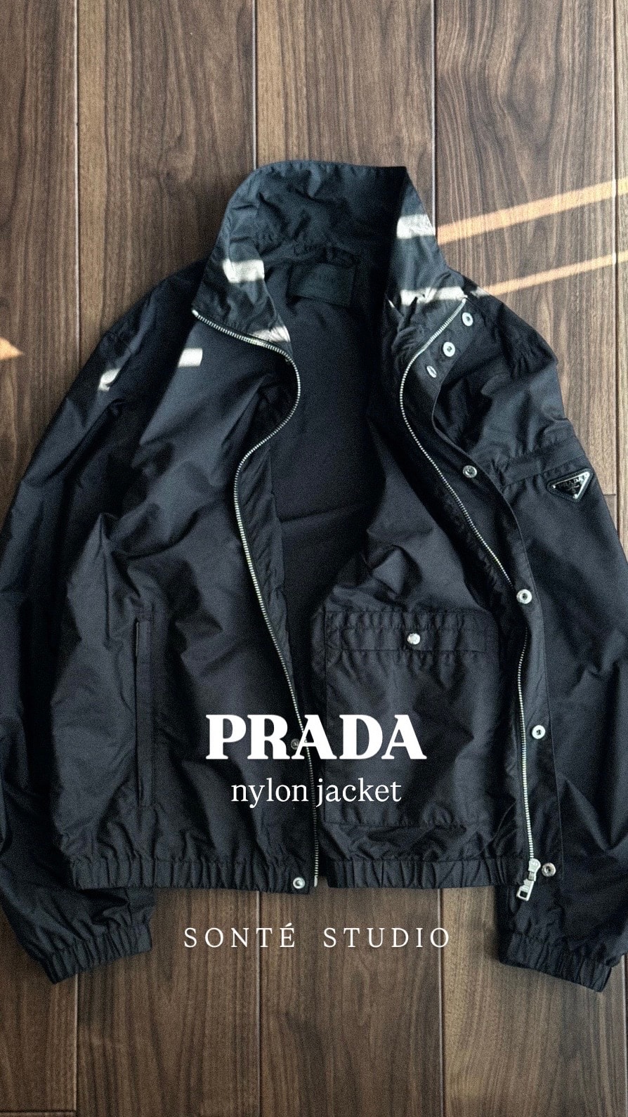 【size50】PRADA ナイロンジャケット BLACK