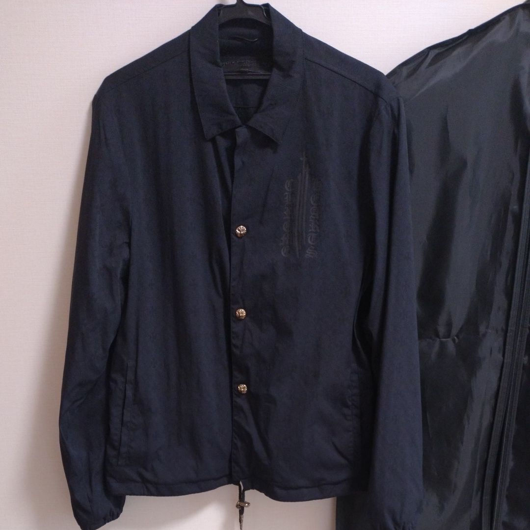 Chrome Hearts RIGGINS FBRC English Print Nylon Coach Jacket "Black"