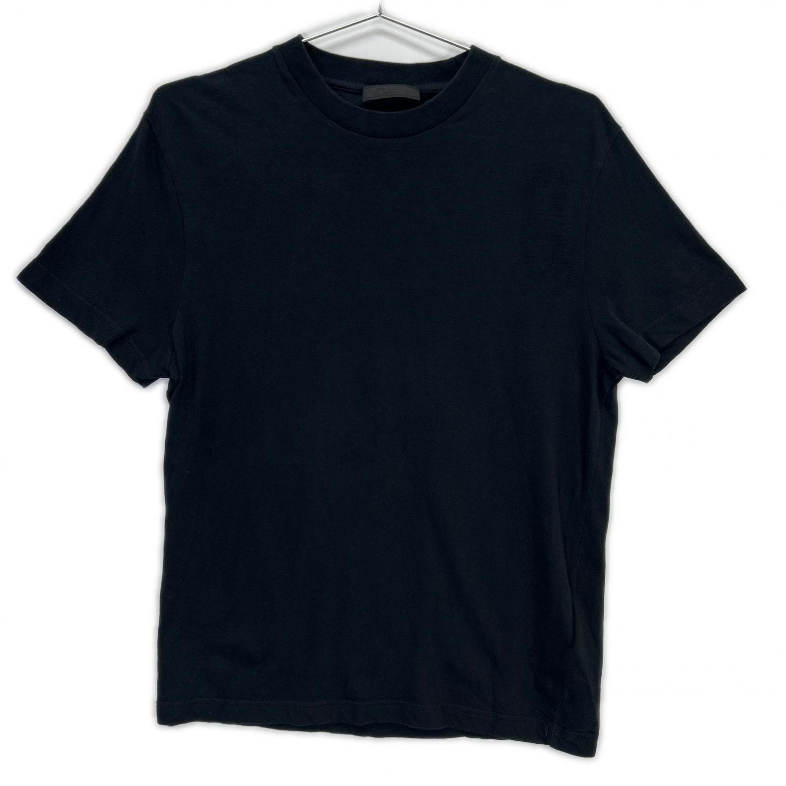 プラダ 14年製 ブラック ブラックエンブレム Tシャツ S