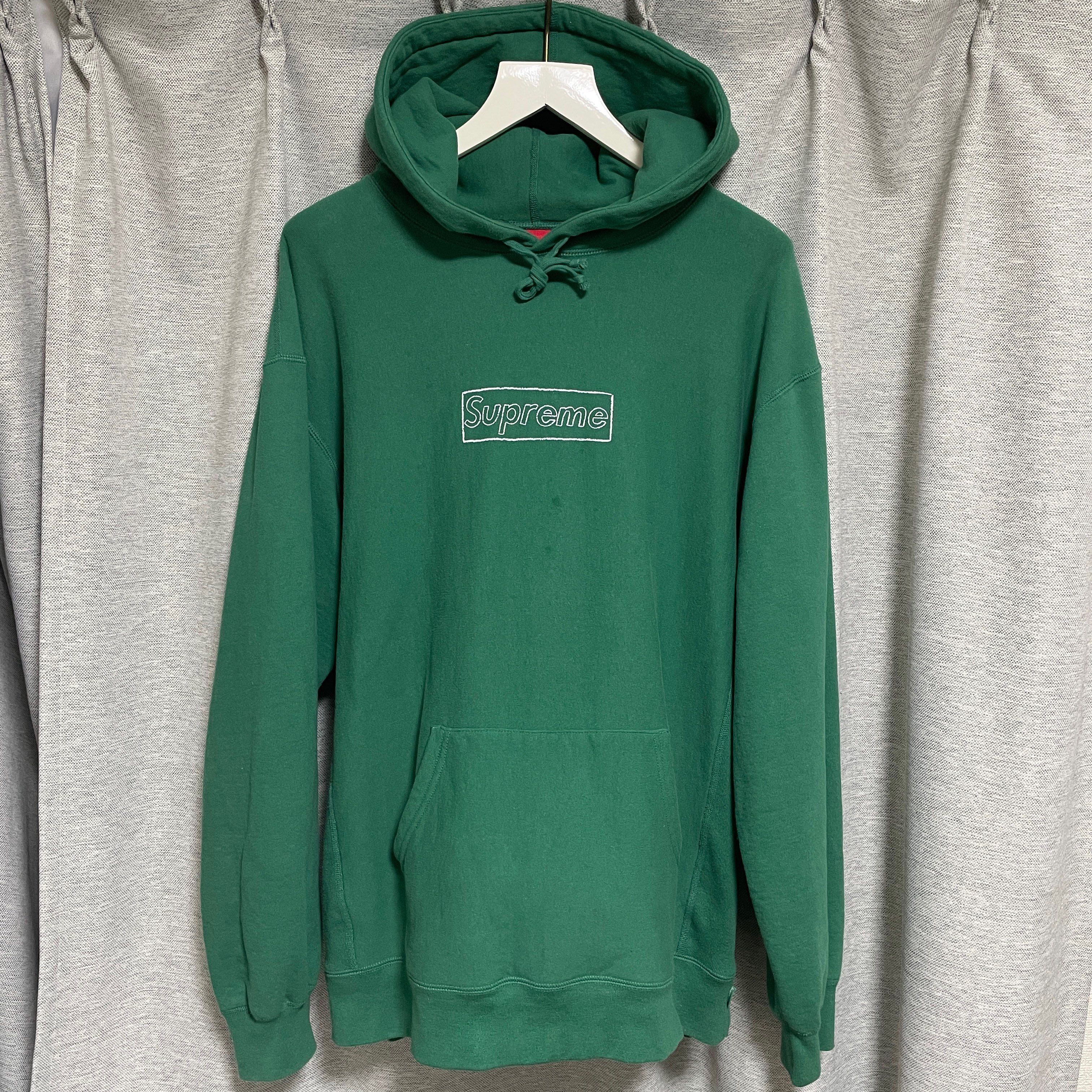 Supreme KAWS Chalk Logo Hooded Sweatshirt "Green"(2021)