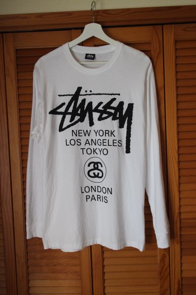 Stussy WORLD TOUR LS TEE "White"