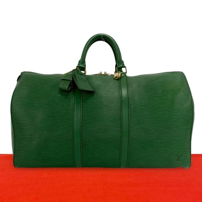LOUIS VUITTON ルイヴィトン キーポル 55 エピ レザー ボストンバッグ グリーン
43190