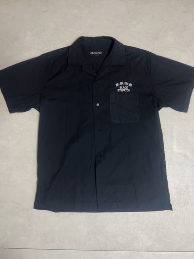 BlackEyePatch HWC Label Embroidered Open Collar S/S Shirt "Black"