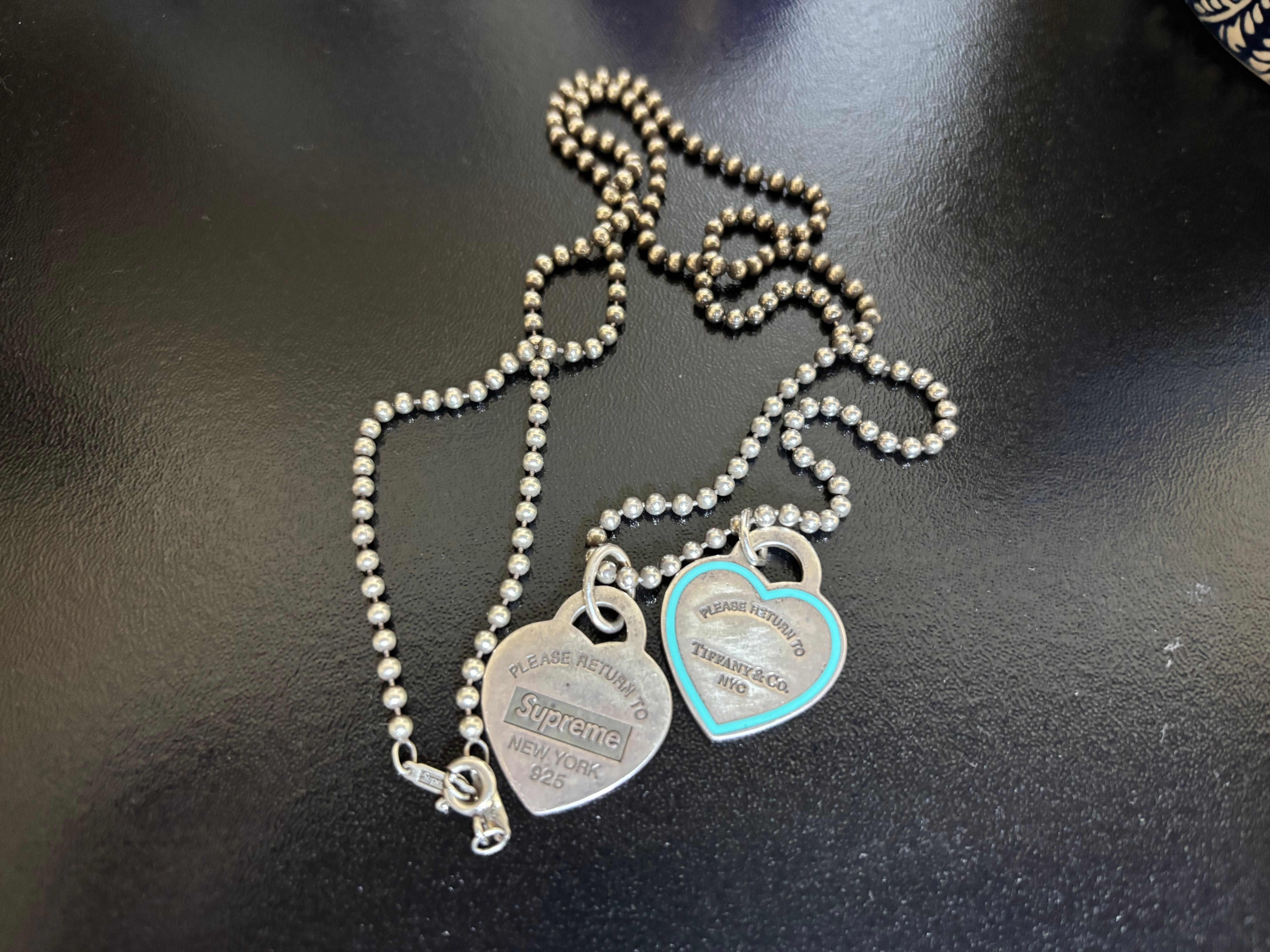 Supreme / Tiffany & Co. Return to Tiffany Heart Tag Pendant "Silver"
