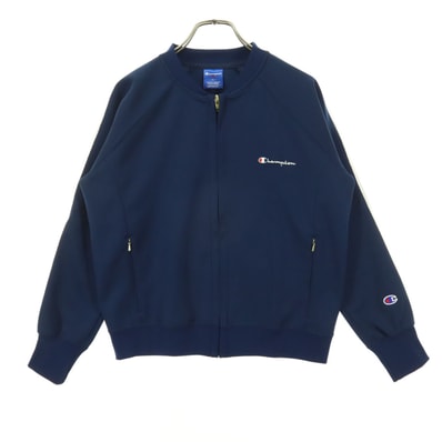 美品 Champion チャンピオン 長袖 ジップジャケット L ネイビー