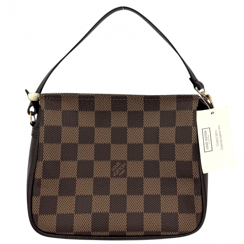 LOUIS VUITTON ルイヴィトン ハンドバッグ トゥルースメイクアップ アクセサリーポーチ 化粧ポーチ ミニバッグ N51982 ダミエキャンバス    ブラウン 茶 ゴールド金具 レディース 美品【中古品】