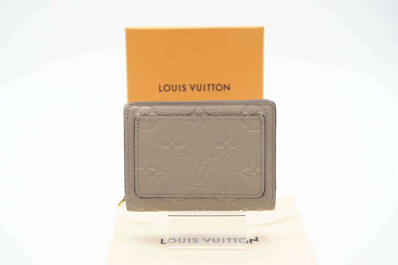美品 LOUIS VUITTON ルイ・ヴィトン アンプラント ポルトフォイユ クレア トゥルトレール M80152 二つ折り財布 ベージュ カーフレザー レディース