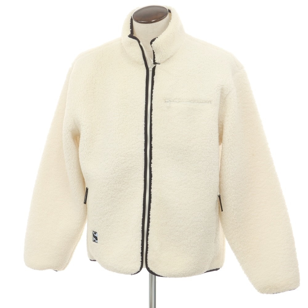 【中古】サタデーズ ニューヨークシティ Saturdays NYC フリースジャケット ホワイト【サイズL】【メンズ】
