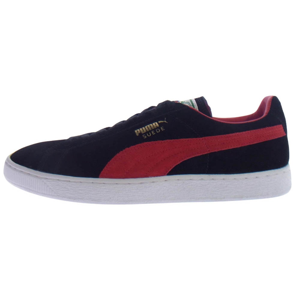 PUMA プーマ スニーカー 352634 27 SUEDE CLASSIC＋ スウェード クラシック ローカット スニーカー ブラック系 レッド系 30cm【新古品】【未使用】【中古】