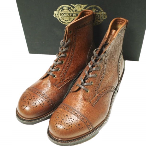 新品 RRL ダブルアールエル イギリス製 BOWERY BOOTS BROGUE バワリーブーツ 823511715001 US10D(28cm) Brown Double RL JULIAN MADE シューズ g24696