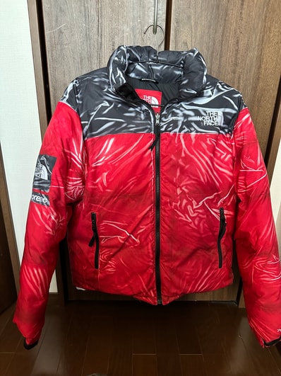 Supreme x The North Face Trompe Loeil Printed Nuptse Jacket "Red"