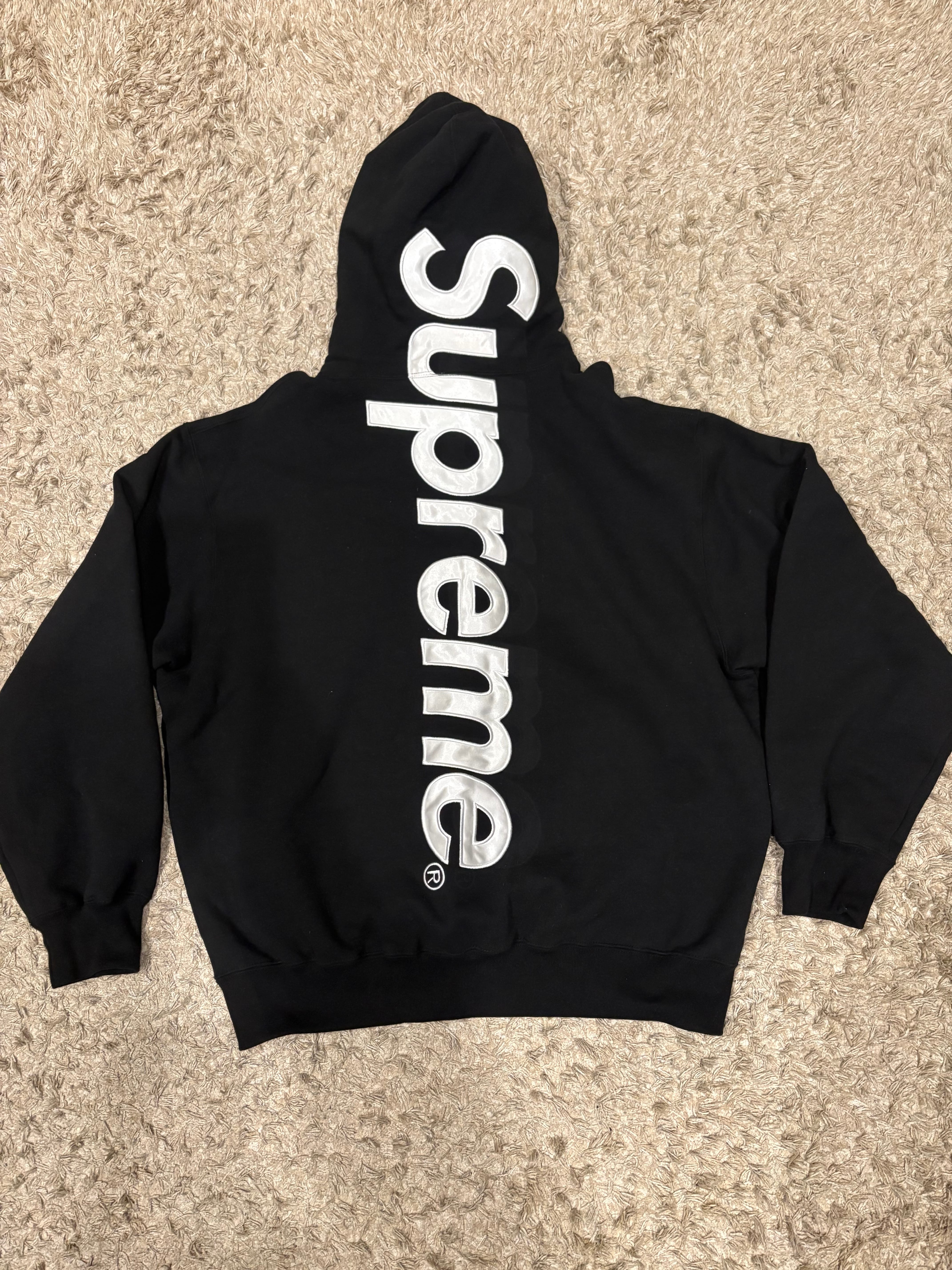 Supreme Satin Applique Hooded Sweatshirt 