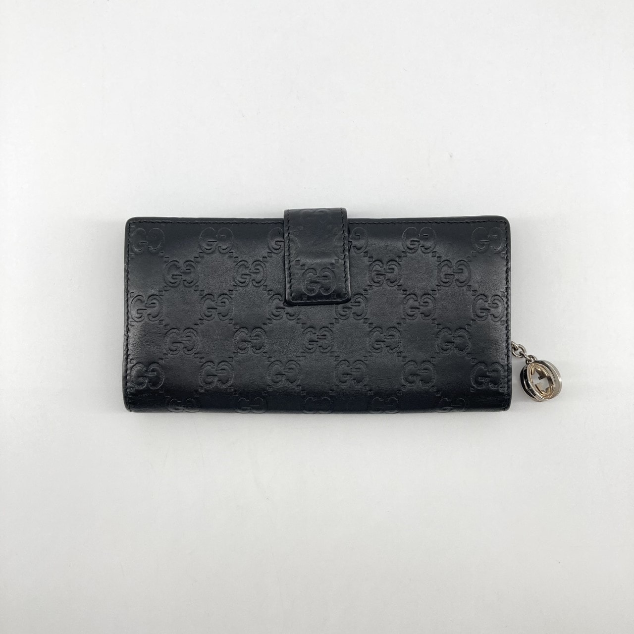 GUCCI(グッチ) シマ レザー 233024 長財布 ブラック