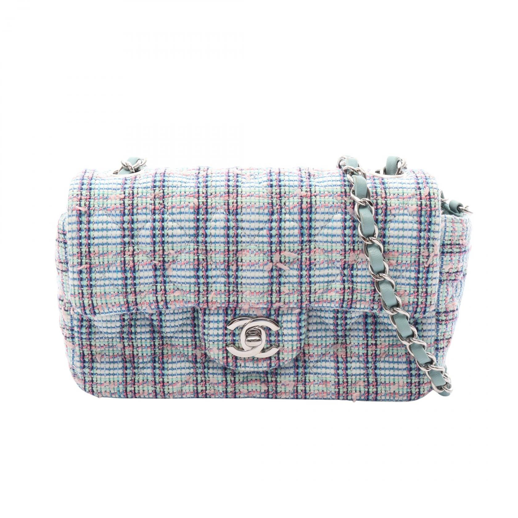 シャネル CHANEL ミニマトラッセ20 ショルダーバッグ バッグ ファブリック レディース グリーン系 / マルチカラー 【中古】
