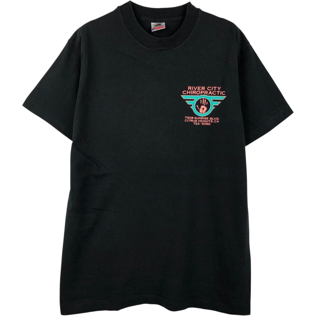 古着 90年代 フルーツオブザルーム FRUIT OF THE LOOM River City Chiropractic アドバタイジングTシャツ USA製 メンズL相当 ヴィンテージ/eaa654230