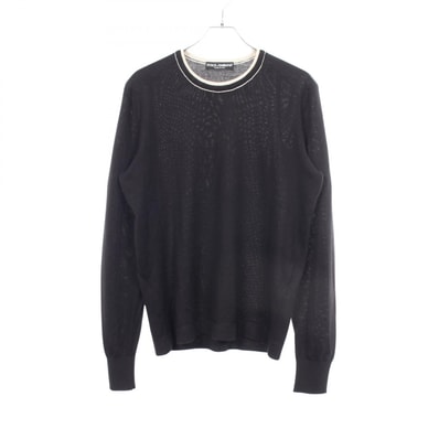 ドルチェアンドガッバーナ DOLCE & GABBANA クルーネック ニット 衣料品 トップス カシミヤ メンズ ブラック系 GQ001K 【中古】
