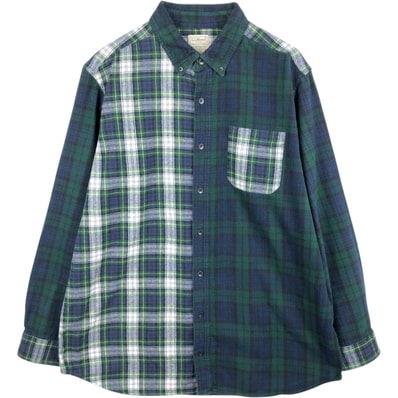 古着 90~00年代 エルエルビーン L.L.Bean TRADITIONAL FIT クレイジーパターン 長袖 ボタンダウン フランネルチェックシャツ メンズXL相当/eaa672853