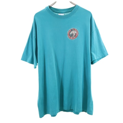 Hanes ヘインズ 90s USA製 オールド 半袖 Tシャツ XL ブルー系