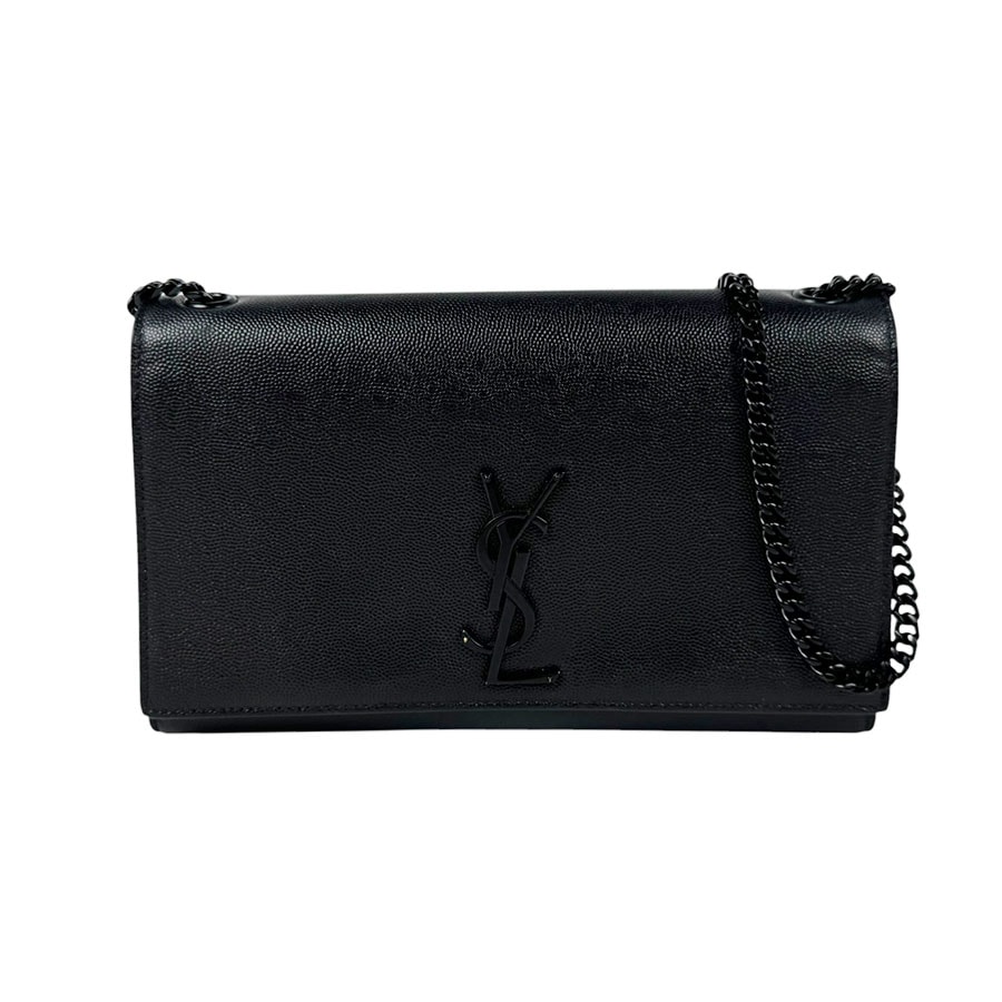 サンローラン SAINT LAURENT ショルダーバッグ レザー/メタル ブラック レディース【中古】 z11124