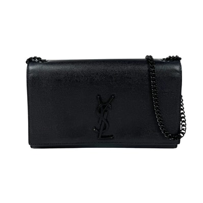 サンローラン SAINT LAURENT ショルダーバッグ レザー/メタル ブラック レディース【中古】 z11124
