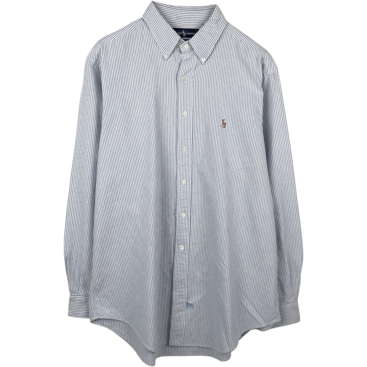 古着 ラルフローレン Ralph Lauren 長袖 ボタンダウンストライプシャツ メンズXL相当/eaa666298
