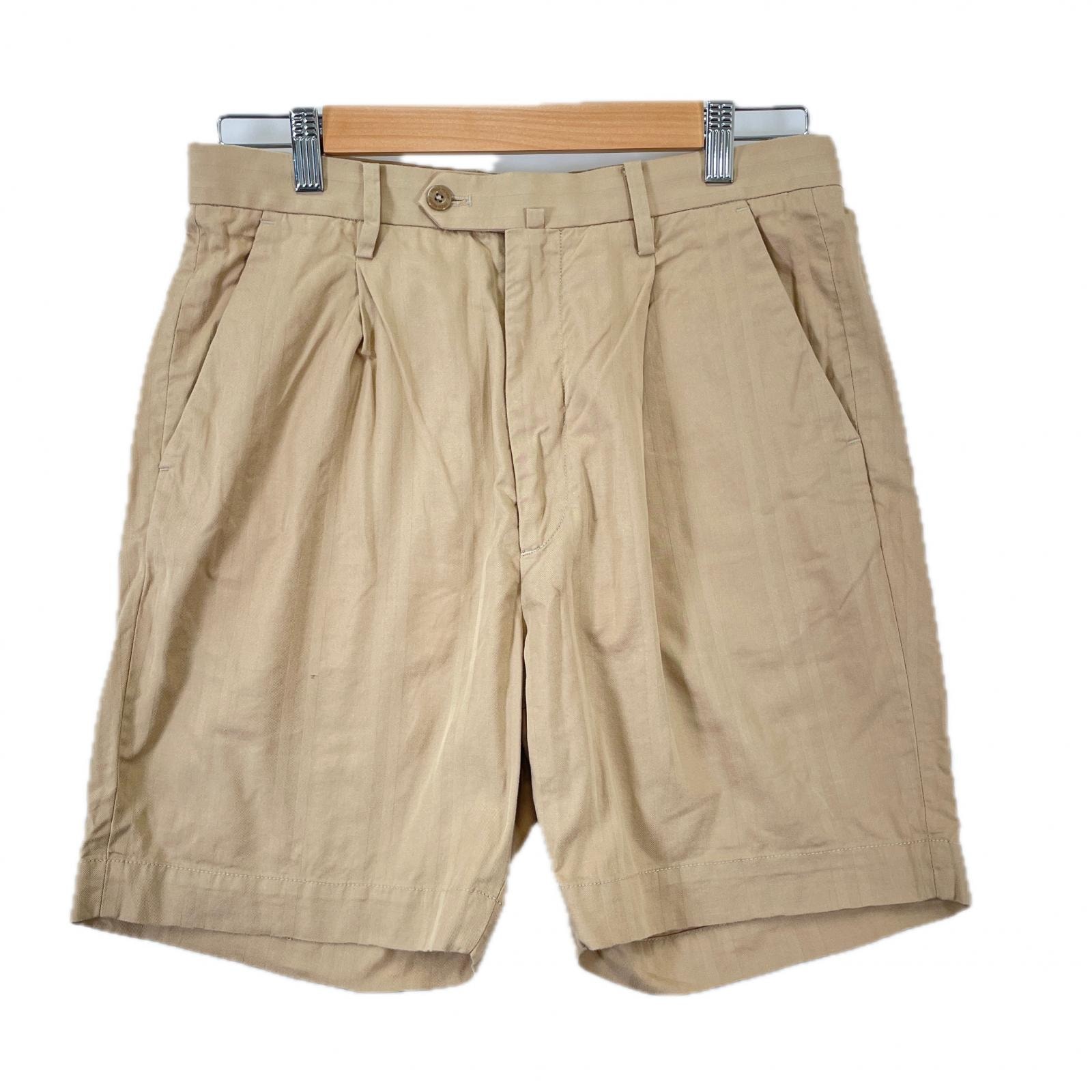 美品 FRED PERRY フレッドペリー ハーフパンツ ストライプ 春夏 SS ショートパンツ コットン ブラウン レディース M【古着】【中古】