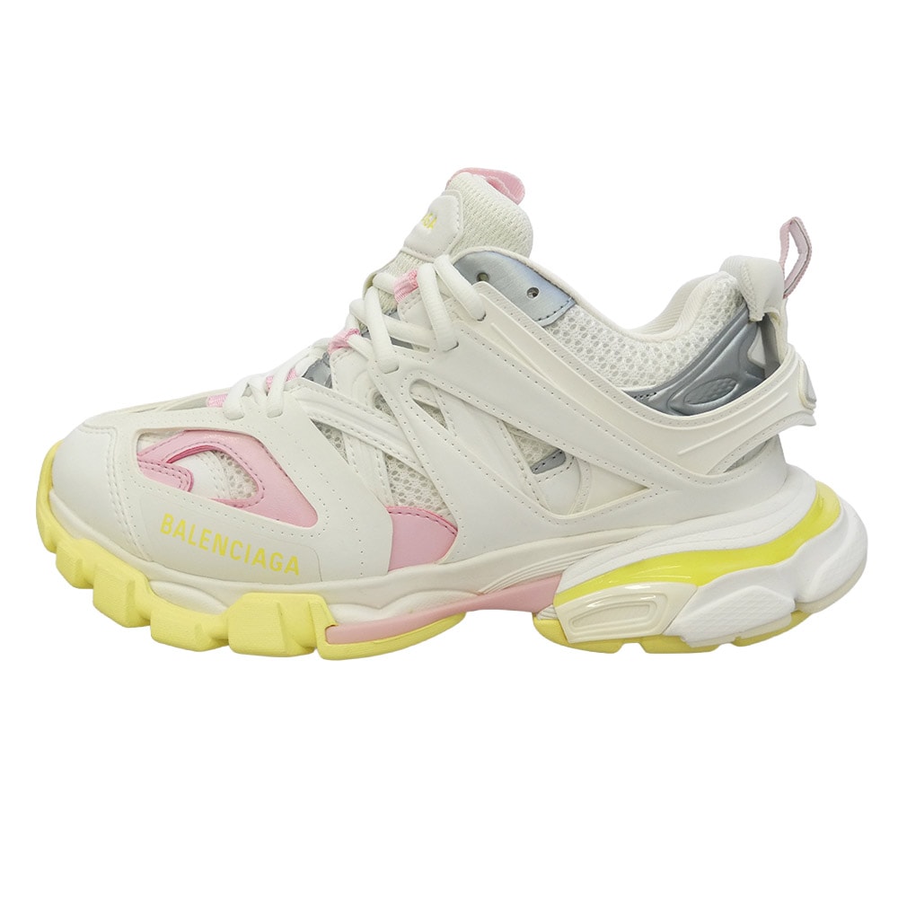 BALENCIAGA バレンシアガ 542436 W3AC4 track trainer トラック スニーカー ホワイト系 38【新古品】【未使用】【中古】