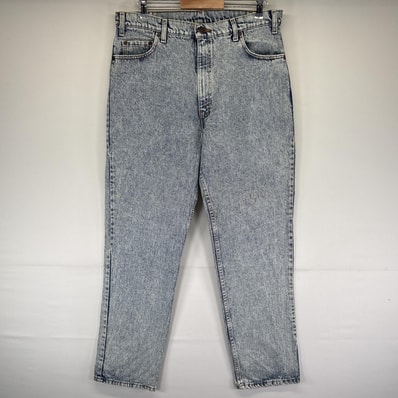 古着 90's/90年代 リーバイス Levi's USA製 デニムパンツ 540 テーパード 大きいサイズ ケミカルウォッシュ w38 L32 ブルー系 メンズ