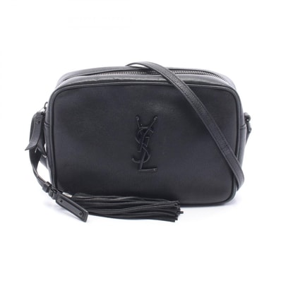 サンローランパリ SAINT LAURENT PARIS LOU ルー モノグラム ショルダーバッグ バッグ レザー レディース ブラック系 574494 【中古】