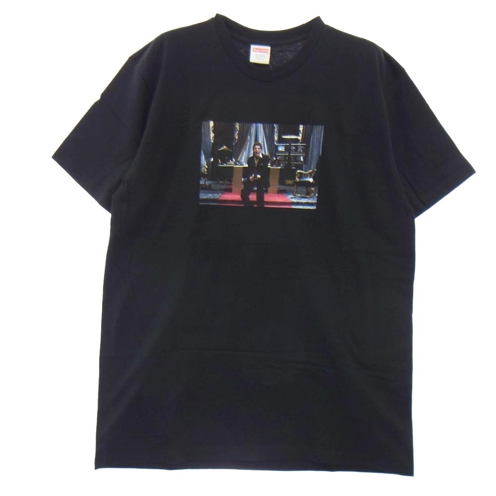 Supreme シュプリーム Tシャツ 17AW Friend Tee Scarface  スカーフェイス プリント 半袖Tシャツ ブラック系 L【極上美品】【中古】