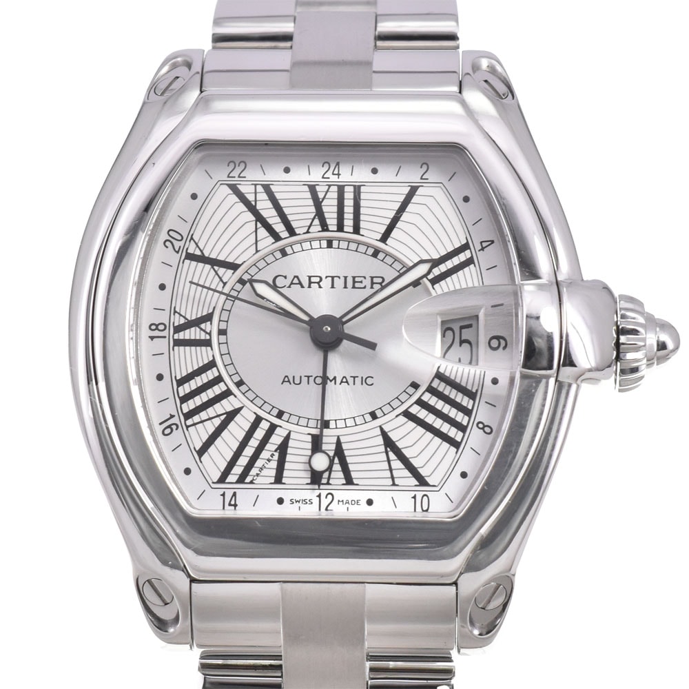 カルティエ CARTIER W62032X6 ロードスター XL デイト 自動巻き メンズ 良品 D#146446