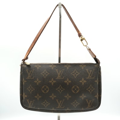 LOUIS VUITTON(ルイヴィトン)ポシェット・アクセソワール ヴィンテージ ハンドバッグ ポーチ モノグラム・キャンバス ブラウン ゴールド金具 M51980【中古】