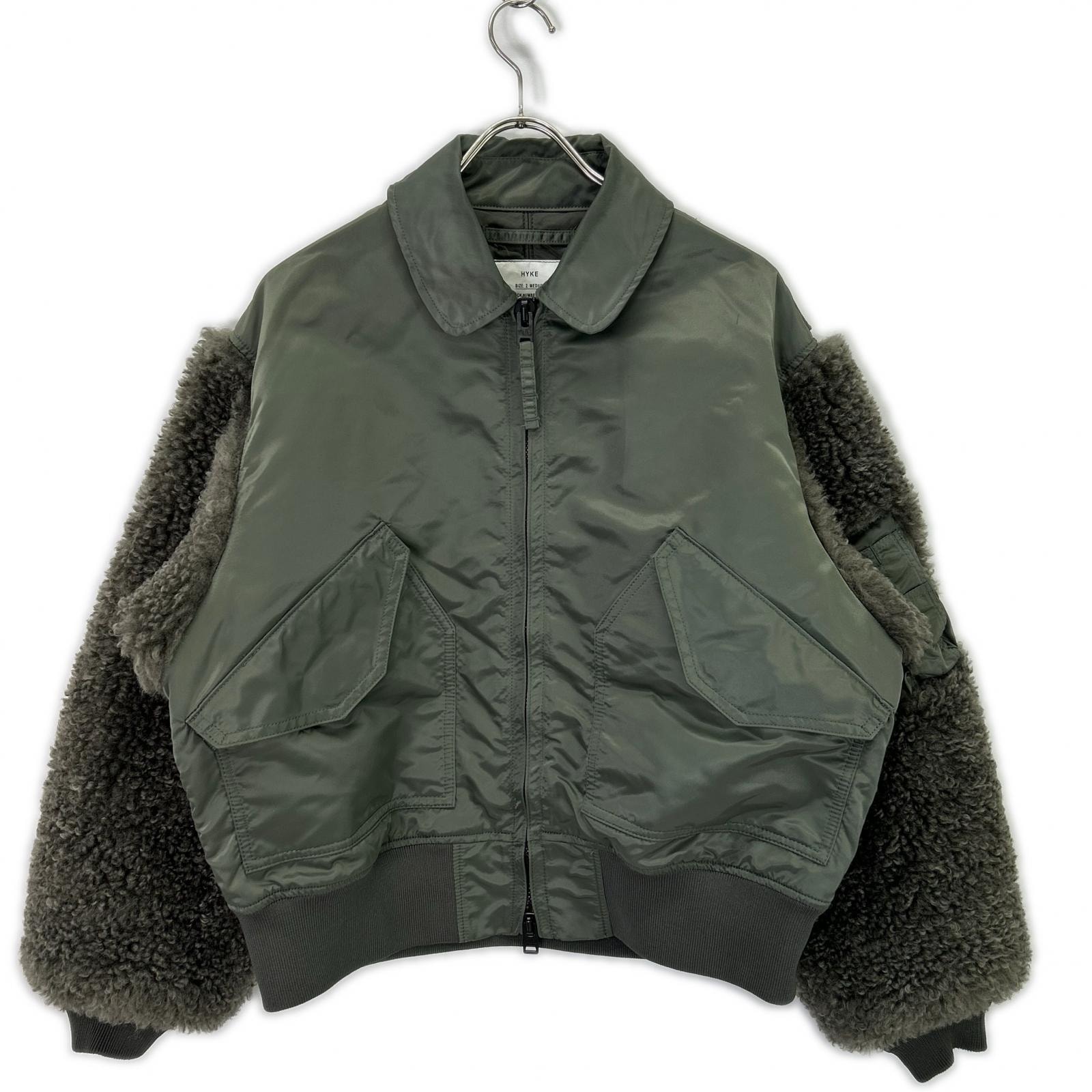 ハイク 25AW 252-17535 カーキ ナイロンツイル FAUX SHEARLING TYPE CWU-45/P JACKET 2 MEDIUM