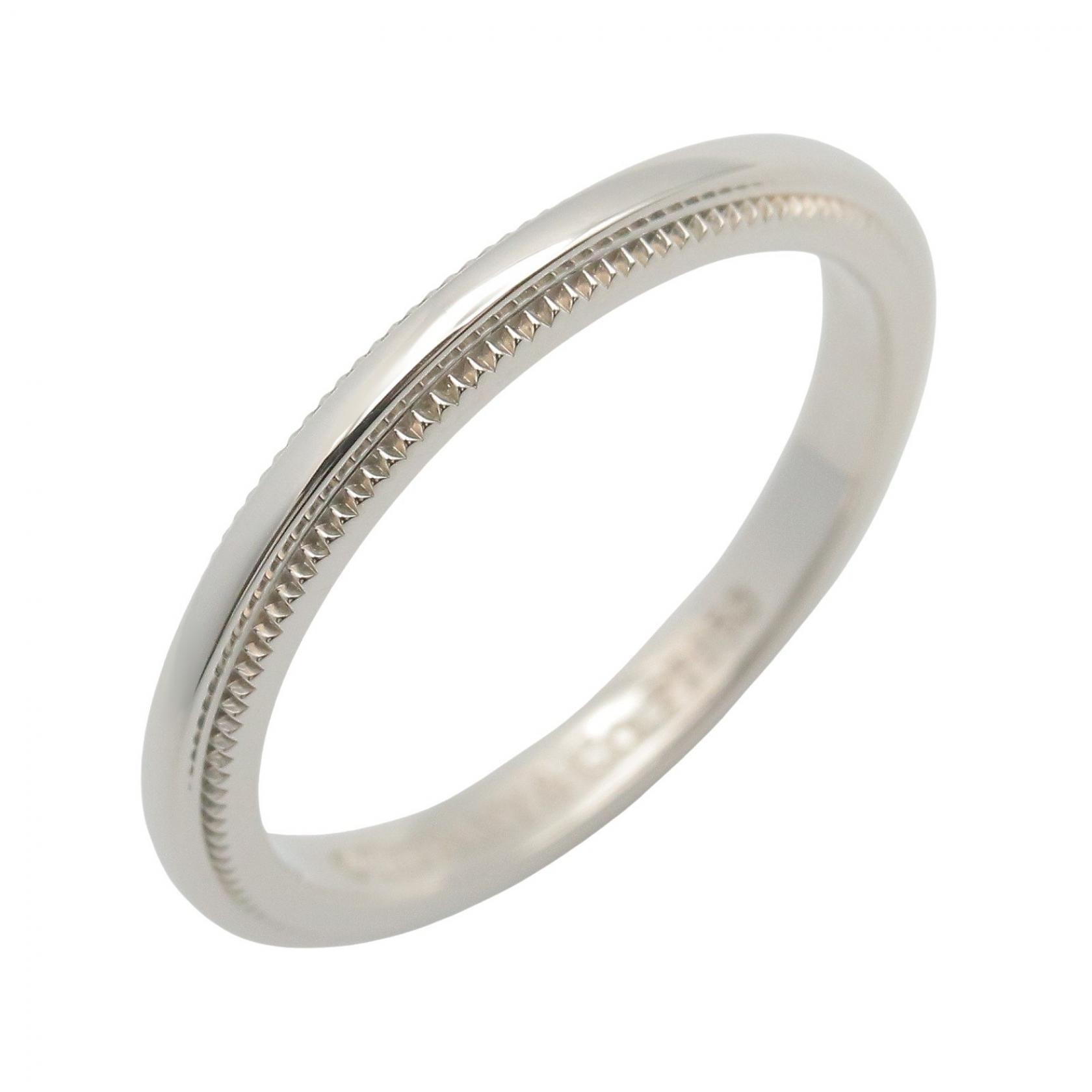 ティファニー TIFFANY&CO ミルグレイン リング リング・指輪 ジュエリー Pt950プラチナ メンズ レディース シルバー系 【中古】