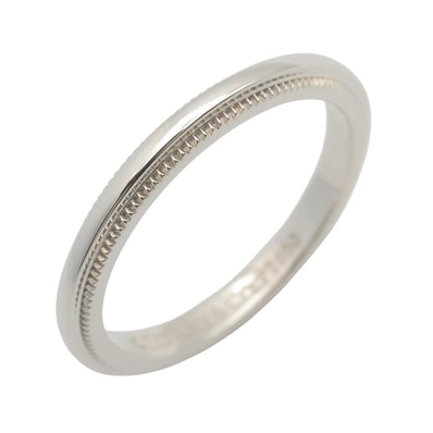 ティファニー TIFFANY&CO ミルグレイン リング リング・指輪 ジュエリー Pt950プラチナ メンズ レディース シルバー系 【中古】